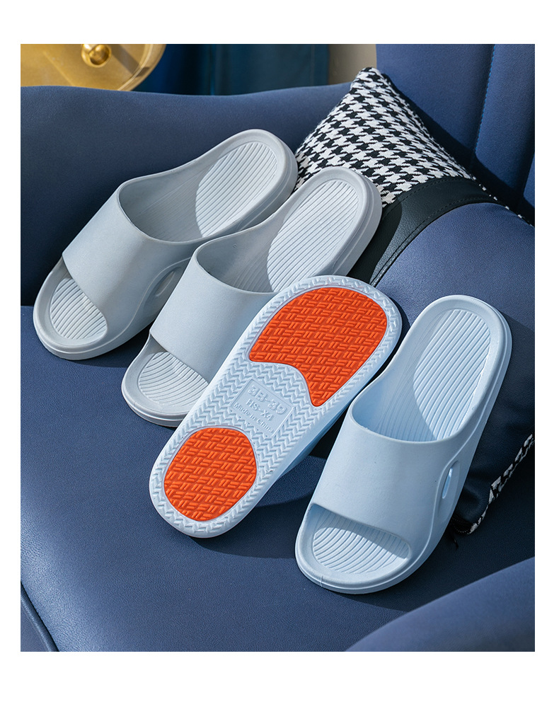 PVC Non-slip Soft Slippers Women Home Bathroom Bath Couple Elderly Slides Sandals Men