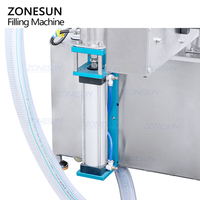 Servomoteur automatique ZONESUN 6 têtes Sauce chili pâte de miel pot de confiture beurre d'arachide bouteille Machine de remplissage avec mélangeur chauffant
