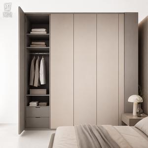 Armoire dressing moderne en bois sur mesure, armoire <span class=keywords><strong>de</strong></span> rangement pour chambre à coucher, conception personnalisée gratuite pour maison, villa, appartement - Product Image 3