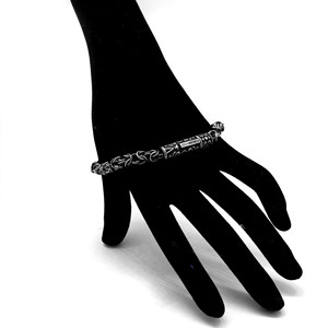Yunnique กำไลข้อมือเงินสไตล์ธิเบตทำจากสเตนเลสสตีลกำไลข้อมือ316ดีไซน์รูปสมอ - Product Image 4