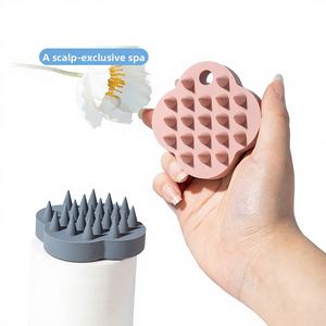 แปรงนวดหนังศีรษะซิลิโคนรูปใบโคลเวอร์สี่แฉกแบบญี่ปุ่น ใช้ได้ทั้งแบบเปียกและแห้ง สำหรับผู้ชายและผู้หญิง - Product Image 1