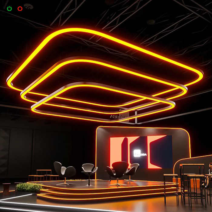 Big Size RGB Led Chandelier Light 24V Dmx Control RGB Ceiling Pendant Light for Stage, Performance