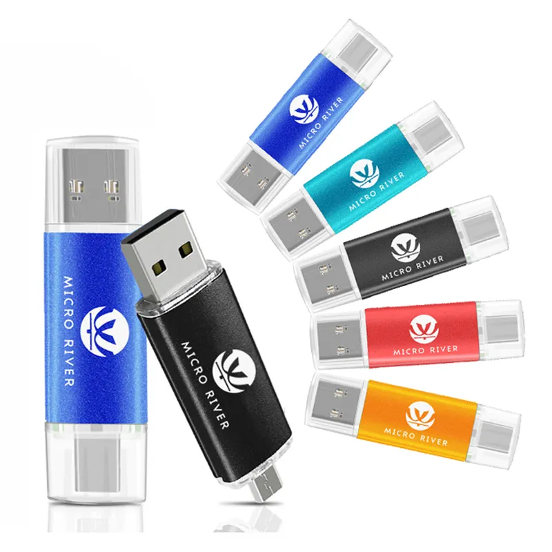 Otg 안드로이드 2.0 USB 플래시 드라이브 유형 C 플래시 디스크 2GB 4GB 8GB 16GB 32GB 64GB 128GB 펜 드라이브 도매 USB 스틱 로고