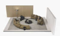 Canapé modulaire sectionnel pour salon, hôtel, appartement, villa, mobilier de salon minimaliste OEM