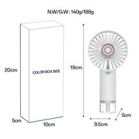 Mini ventilateur humidificateur portable, pulvérisateur de brume à 3 vitesses, rechargeable par USB, 1200mAh, avec diffuseur d'huiles essentielles, pour la maison, le bureau et les voyages