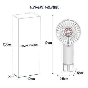 Mini ventilador portátil umidificador com 3 velocidades, pulverizador de névoa, recarregável por USB, 1200mAh, com difusor de óleos essenciais para casa, escritório e viagens. - Product Image 6