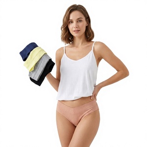 Braguitas de Algodón Acanalado para Mujer al por Mayor, OEM, Logotipo Personalizado, Transpirables, Sólidas, Ropa Interior Diaria, Exportación Directa de Fábrica a Granel - Product Image 3