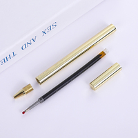 Stylo Gel de Luxe en Cuivre et Laiton de Haute Qualité 0,5 mm Bleu avec Logo Personnalisé Or Rose Métal Chromé Brillant Finition Miroir Promotionnel