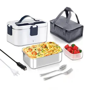 Electric Lunch Box 80W 3 in 1 Fast Heating Portable Food Warmer Heater 12V 24V 110V Luncheaze Heater for Adults