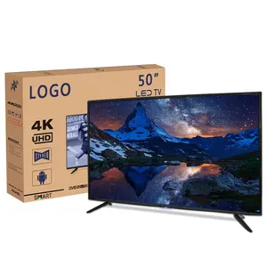 Fabrika özel LED 50 inç AV Video LCD 65 inç Android birlikte LED TV 4K 3D Wifi akıllı ofis otel TV büyük düz/kavisli televizyonlar