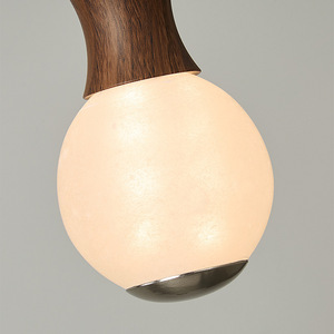 Lámpara Colgante Vintage de Madera de Nogal con Forma de Calabaza, Estilo Retro, para Dormitorio, Mesita de Noche, Sala de Estar - Product Image 3