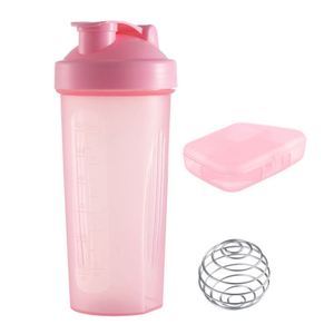 Hot Products Durable Gym Shaker Bottle Plastic Protein Shaker Bottle With <b>Mixing</b> Ball and Pill <b>Box</b> - Product Image 1