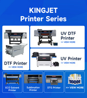 Ensemble d'imprimantes DTF Kingjet pour animaux de compagnie, imprimante DTF XP600 I3200, t-shirt DTG, 30 cm, 60 cm, 2 têtes d'impression, machine d'impression A2 A3, grande imprimante DTF