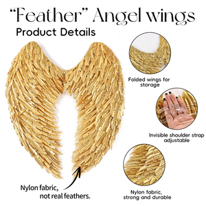 Accessori per Costume <span class=keywords><strong>Ali</strong></span> d'<span class=keywords><strong>Angelo</strong></span> - <span class=keywords><strong>Ali</strong></span> Realistiche per Adulti, Leggere e Regolabili, <span class=keywords><strong>Ali</strong></span> da Fata per Halloween - Product Image 3