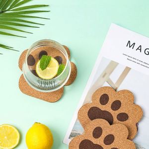 Posavasos con Diseño de Pata de Gato, Ecológico, Hecho a Mano, de Madera, para Mesa de Comedor, con Aislamiento Térmico, Anti-quemaduras, de Corcho, para Tazas de Té y Uso con Alimentos - Product Image 2