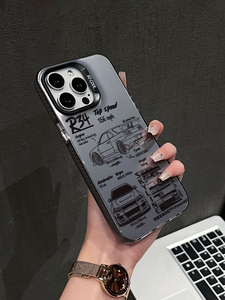 <span class=keywords><strong>เคส</strong></span> TPU ลายศิลปะเส้นขอบฟ้า R34รถยนต์ Nissan พร้อมกรอบเลนส์ Angel Eye ฝาครอบกันกระแทกสำหรับ iPhone 17 16 15 <span class=keywords><strong>14</strong></span> <span class=keywords><strong>13</strong></span> PRO MAX - Product Image 2