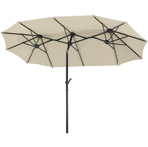 Садовый зонт двойной овальной формы — высококачественный оптовый синий солнцезащитный зонт, регулируемая защита для улицы - Product Image 2