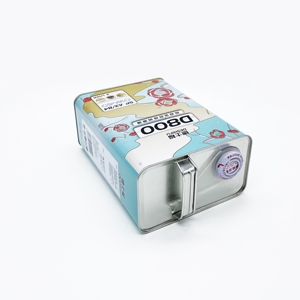 Boîtes en fer blanc rectangulaires de 4 L pour huile moteur avec logo personnalisé, bouchon à pression, impression offset et finition laquée - Product Image 5