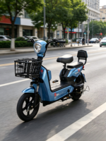 Vélo électrique urbain à deux roues pour adultes avec moteur à moyeu arrière, cadre en acier à haute teneur en carbone, batterie 48V pour utilisation sur route urbaine, autonomie de 15 à 25 km