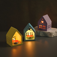 Moule en silicone YS DIY Love House pour bougeoir de Noël, décoration d'intérieur, moule en plâtre et ciment