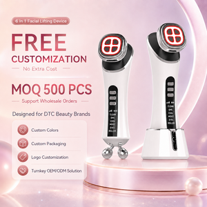 Dispositivo de Masaje Facial <span class=keywords><strong>6</strong></span> en <span class=keywords><strong>1</strong></span> OEM, Masajeador Facial en V con Enfriamiento, Vibración, Masajeador Eléctrico de Belleza para Lifting Facial y de Cuello - Product Image 1