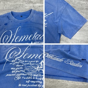 เสื้อยืดโอเวอร์ไซส์เนื้อหนัก 100% ผ้าฝ้าย ลายกราฟิกวินเทจ ผู้ผลิตเสื้อยืดคุณภาพสูงแบบสั่งทำพิเศษ ทรงบ็อกซี่ ล้างสีแบบแอซิดวอช - Product Image 3