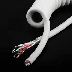 Aed 2+5 Core 7 Core Coiled Cable Shielded For AED Defibrillator