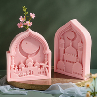 Moule en silicone 3D en relief lune, réutilisable, pour bougie aromatique croissant de lune DIY, idéal pour la décoration artistique et artisanale à domicile - Grande Vente