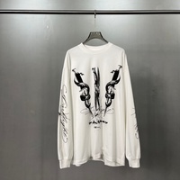 Camiseta de Manga Larga con Estampado de Telaraña, 100% Algodón, 305 Gramos, de Alta Calidad, Fabricación Personalizada, para Hombre y Mujer