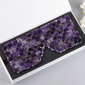 Máscara de Ojos de Amatista Hecha a Mano, Cortina Ocular Refrescante de Cristal Natural para SPA, Meditación y Terapia del Sueño, Uso Doméstico y en Salón - Product Image 6