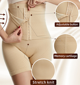 Corset de maintien post-partum taille haute avec soutien-gorge intégré, rehausseur de fesses et de hanches, pantalon amincissant renforcé pour un confort optimal, options grandes tailles - Product Image 4