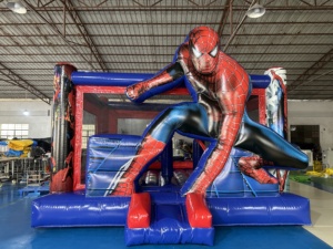 PVC製 スパイダーマン インフレータブル バウンサー キャッスル スライド付き 子供向け 屋外アクティビティ・ゲーム用 - Product Image 2