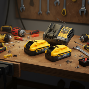 Paquete de 2 Baterías DeWalt Power Stack de 18V 5.0Ah con Cargador - Product Image 1