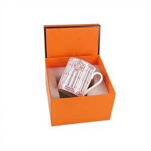 <b>Simple</b> Lines Exquisite Bone China Mugs Contemporary Design Dishwasher & <b>Microwave</b> Safe Office Home Business Gifts - Product Image 3