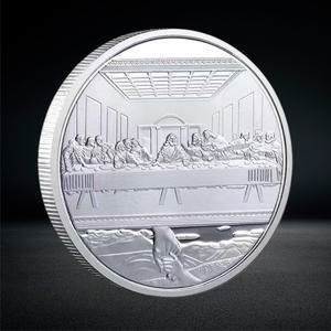 Dernière Cène Douze Apôtres Pièce Commémorative Médaillon Plaqué Or Plaqué Argent Badges Usine Direct Nouvel An Ange - Product Image 4