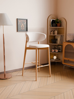 Chaise de bar commerciale moderne tabouret haut populaire pour la maison avec dossier en bois massif base en fer chaise de bar design chaise de table d'île