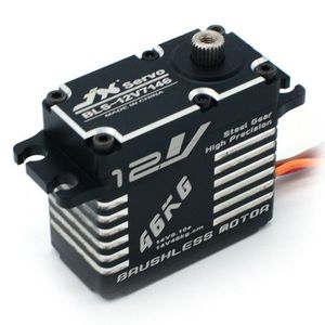 JX เซอร์โว BLS-12V7146เหล็กความแม่นยำสูง71g 12V โครงสร้างกรอบอลูมิเนียม CNC แบบเต็มรูปแบบมาตรฐานไร้แปรงแบบดิจิตอล JR 265mm - Product Image 2