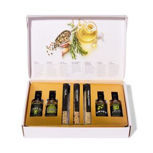 Coffret Cadeau <span class=keywords><strong>d</strong></span>'Huiles <span class=keywords><strong>d</strong></span>'Olive Extra-Vierges Pressées <span class=keywords><strong>à</strong></span> Froid de Qualité Supérieure, Infusées aux <span class=keywords><strong>Épices</strong></span>, Collection Gourmet Réfléchie, 7 Huiles Aromatisées, 3 Mélanges <span class=keywords><strong>d</strong></span>'<span class=keywords><strong>Épices</strong></span> - Product Image 6