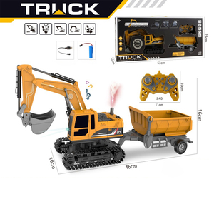 Excavadora a Control Remoto a Escala 1:22, Camión Volquete, Vehículo de Ingeniería, Juguete Eléctrico Simulado para Niños, Juego al Aire Libre, Regalo - Product Image 2