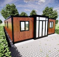 Portable préfabriqué petite maison 13x20ft Mobile extensible préfabriqué maison pour hôtel stand bureau garde maison boutique Villa