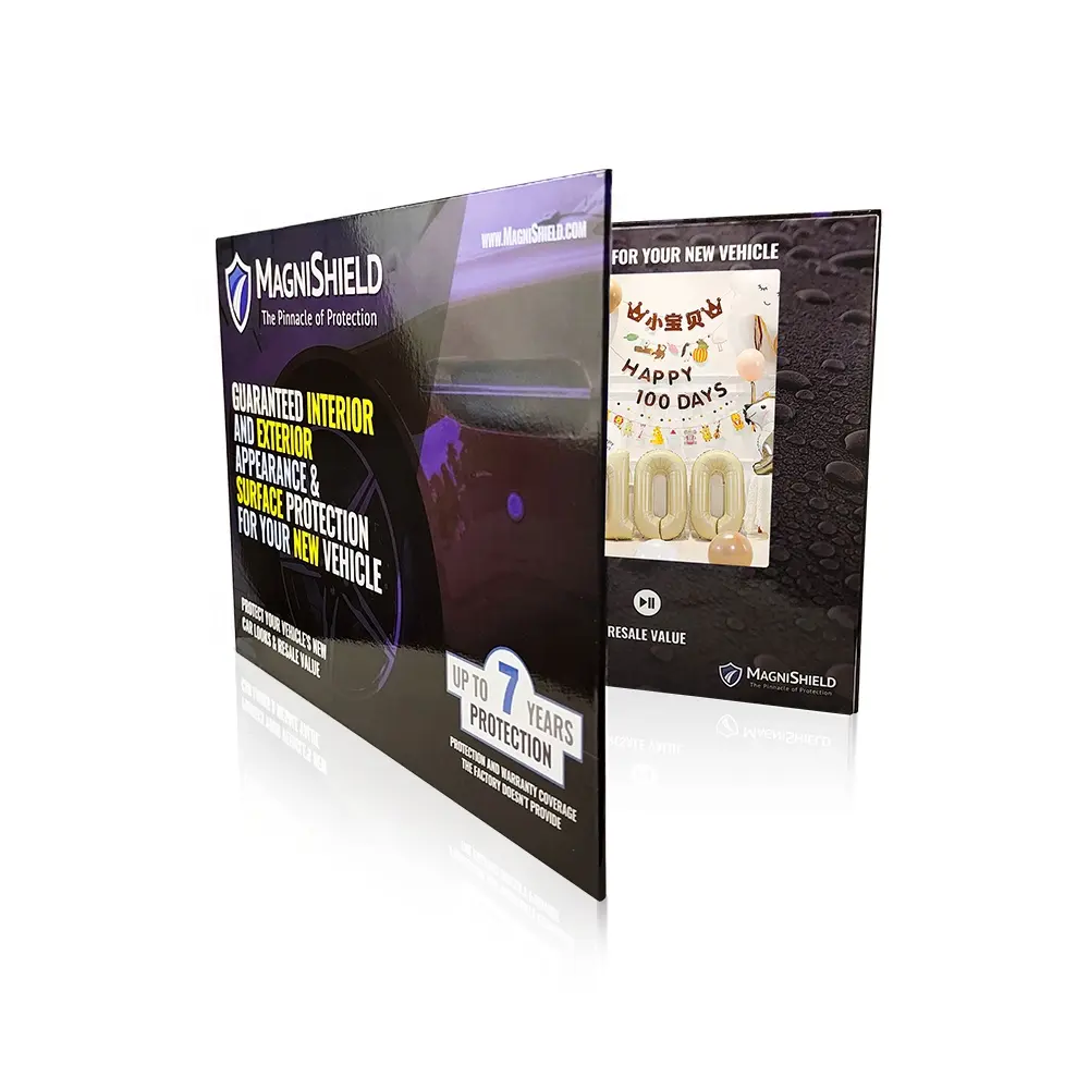Özelleştirilebilir video oynatıcı video broşürü aile için mükemmel düşük fiyat hediye 10.1 inç video broşürü