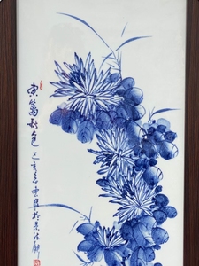 <span class=keywords><strong>Art</strong></span> mural chinois décoratif, peinture murale en porcelaine bleue et blanche peinte à la main, décorations d'intérieur Jingdezhen, céramique - Product Image 5
