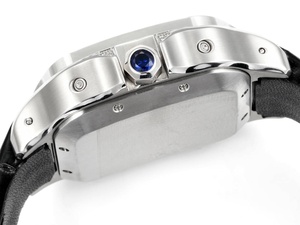 High-quality luxurious custom sapphire mirror-faced dial mechanical movement leather strap diamond <b>ring</b> watch with 41mm dial - Product Image 4