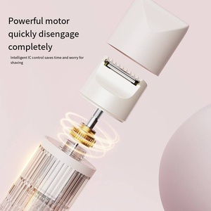 Nuovo Design impermeabile indolore <span class=keywords><strong>per</strong></span> il corpo e il viso che rifilano il <span class=keywords><strong>rasoio</strong></span> elettrico ricaricabile da donna <span class=keywords><strong>rasoio</strong></span> a doppia testa - Product Image 5