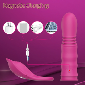 Consoladores de empuje desmontables <span class=keywords><strong>2</strong></span> en 1 para mujer, vibrador de anillo para pene, Juguetes sexuales para hombres, adultos, clítoris, parejas, masturbadores femeninos % - Product Image 5