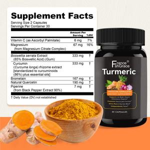 Complément de curcuma pour adultes, améliore l'immunité et soutient la santé des articulations, meilleures capsules de curcuma - Product Image 3