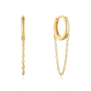 Boucles d'oreilles créoles en argent sterling CANNER pour femme, tendance, à clipser, avec longue chaîne, de bonne qualité - Product Image 1