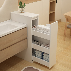 Armoire <span class=keywords><strong>de</strong></span> <span class=keywords><strong>rangement</strong></span> multi-niveaux - Armoire <span class=keywords><strong>de</strong></span> <span class=keywords><strong>salle</strong></span> <span class=keywords><strong>de</strong></span> <span class=keywords><strong>bain</strong></span> durable et peu encombrante, montage facile, design minimaliste, armoire murale latérale en bois - Product Image 3