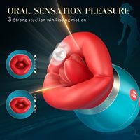 Vibrateur Oral Sensationnel avec 3 Modes de Succion et Mouvement de Baiser, Rechargeable pour Femmes