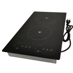 Cuisinière en céramique à deux brûleurs intégrée, boîtier métallique de 20,08 pouces, 220V 3400W - Product Image 1